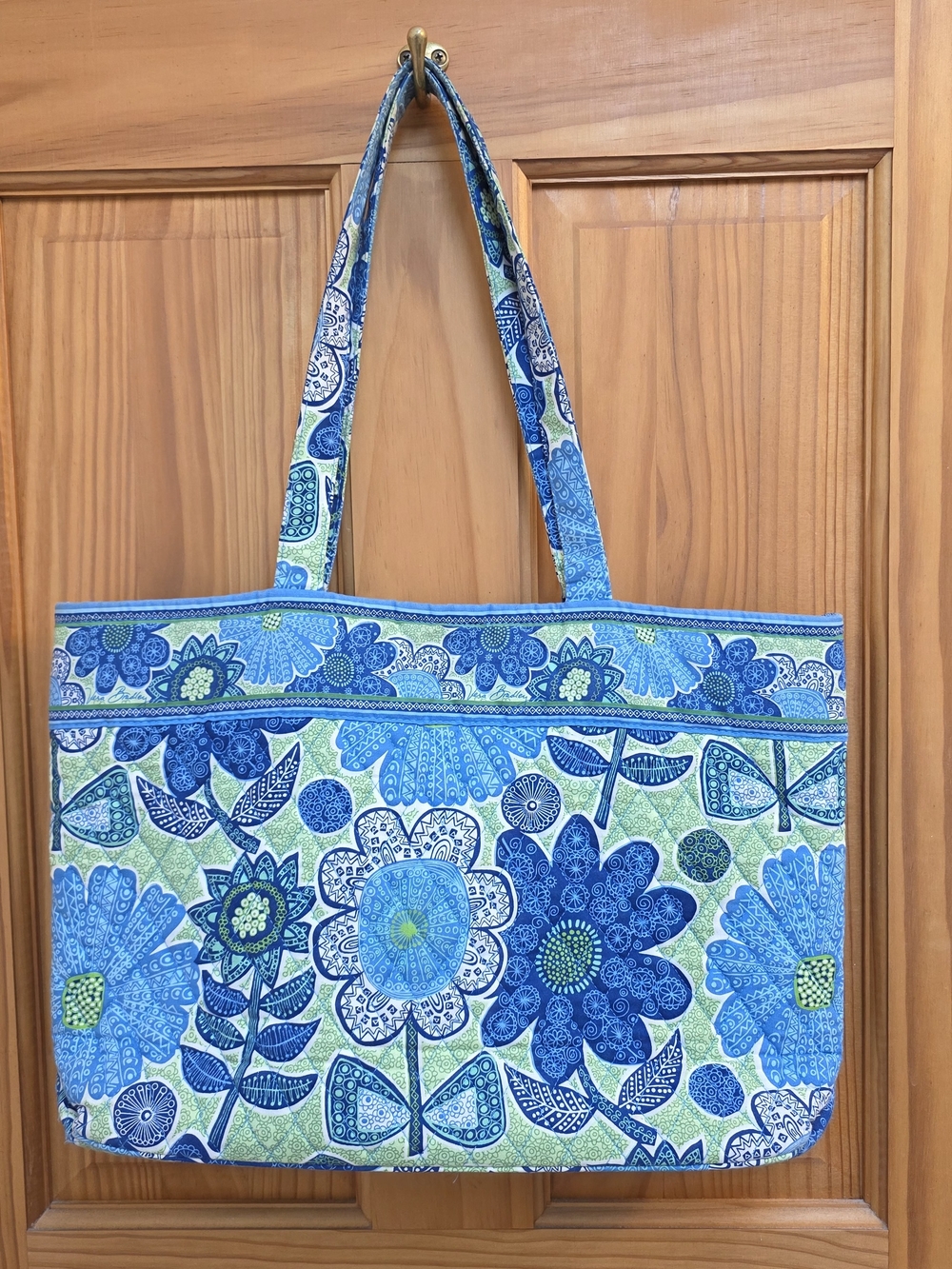 Vera Bradley Blue Floral Pattern Tote
